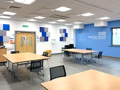Acoustic treatment for South Tees NHS Hospitals Foundation